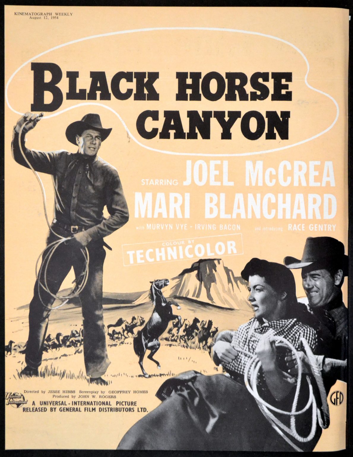 BLACK HORSE CANYON Rare Film Posters