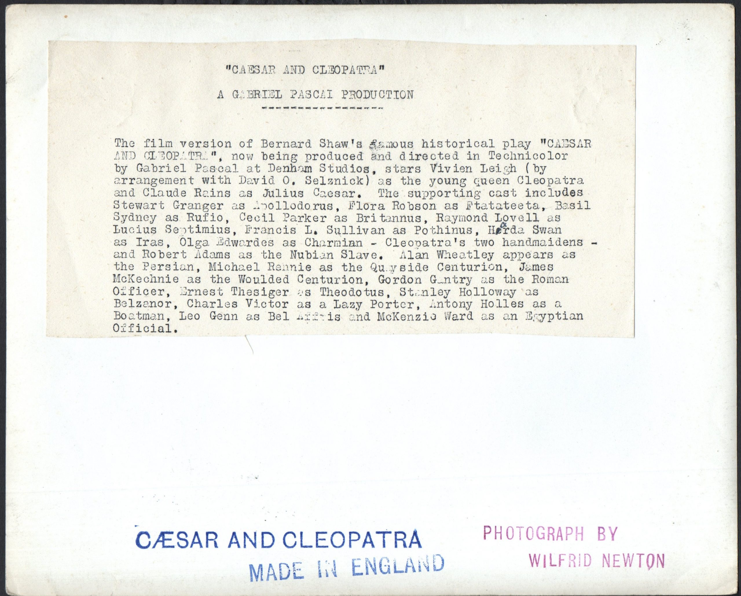CAESAR AND CLEOPATRA - Image 2