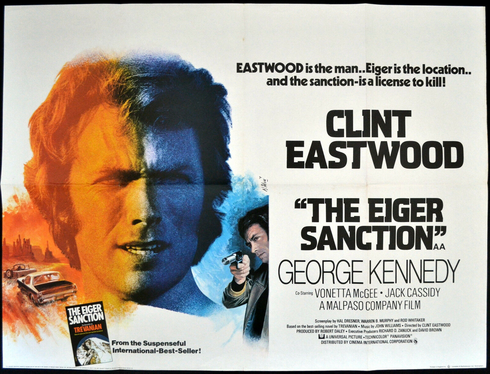 アイガー  サンクション  ポスター。 Amazon.com: The Eiger Sanction Movie Poster (27 x 40 Inches