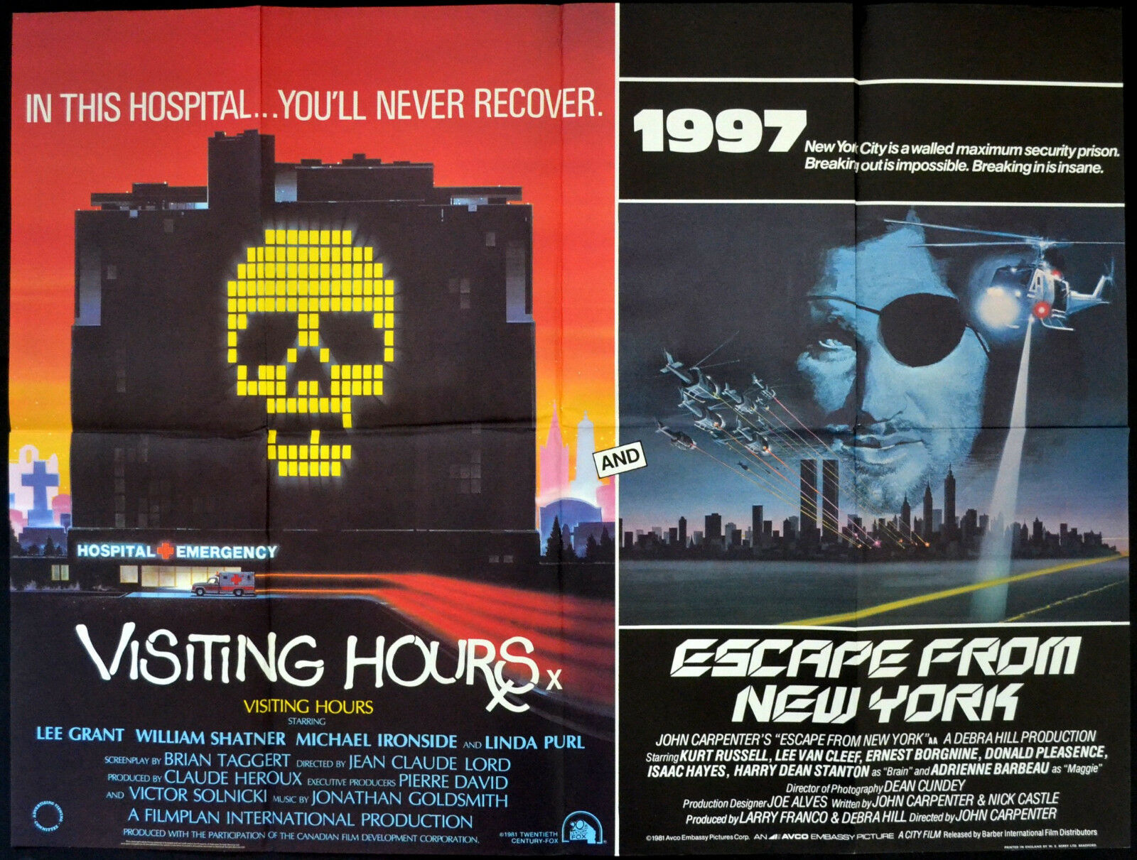 ESCAPE FROM NEW YORK + VISITING HOURS