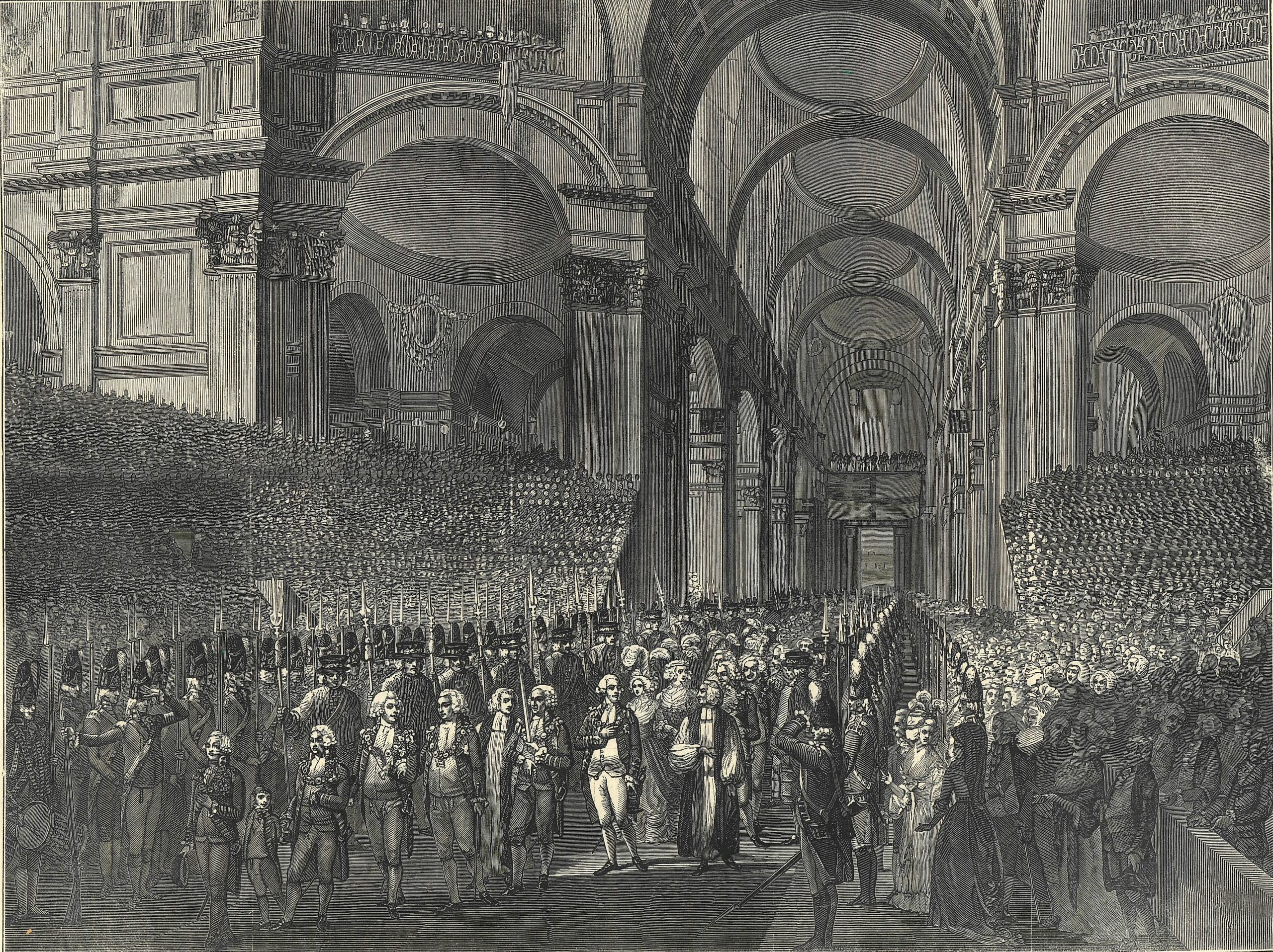 APRIL 23, 1789 - KING GEORGE III VISITING ST. PAUL’S