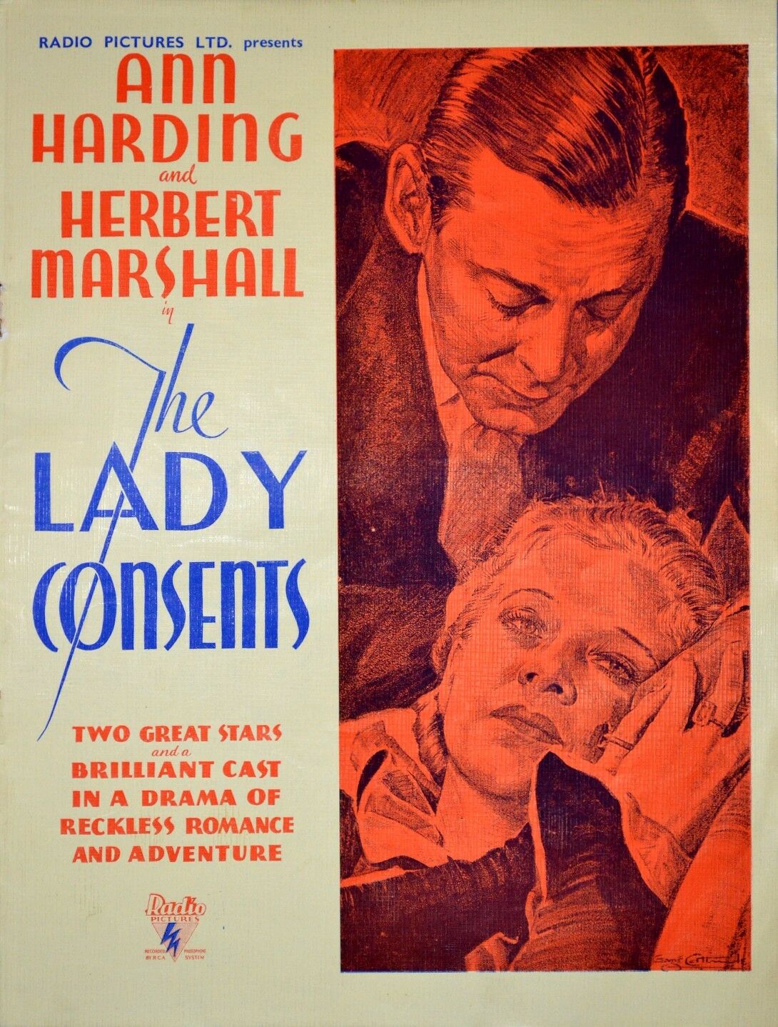 LADY CONSENTS Rare Film Posters