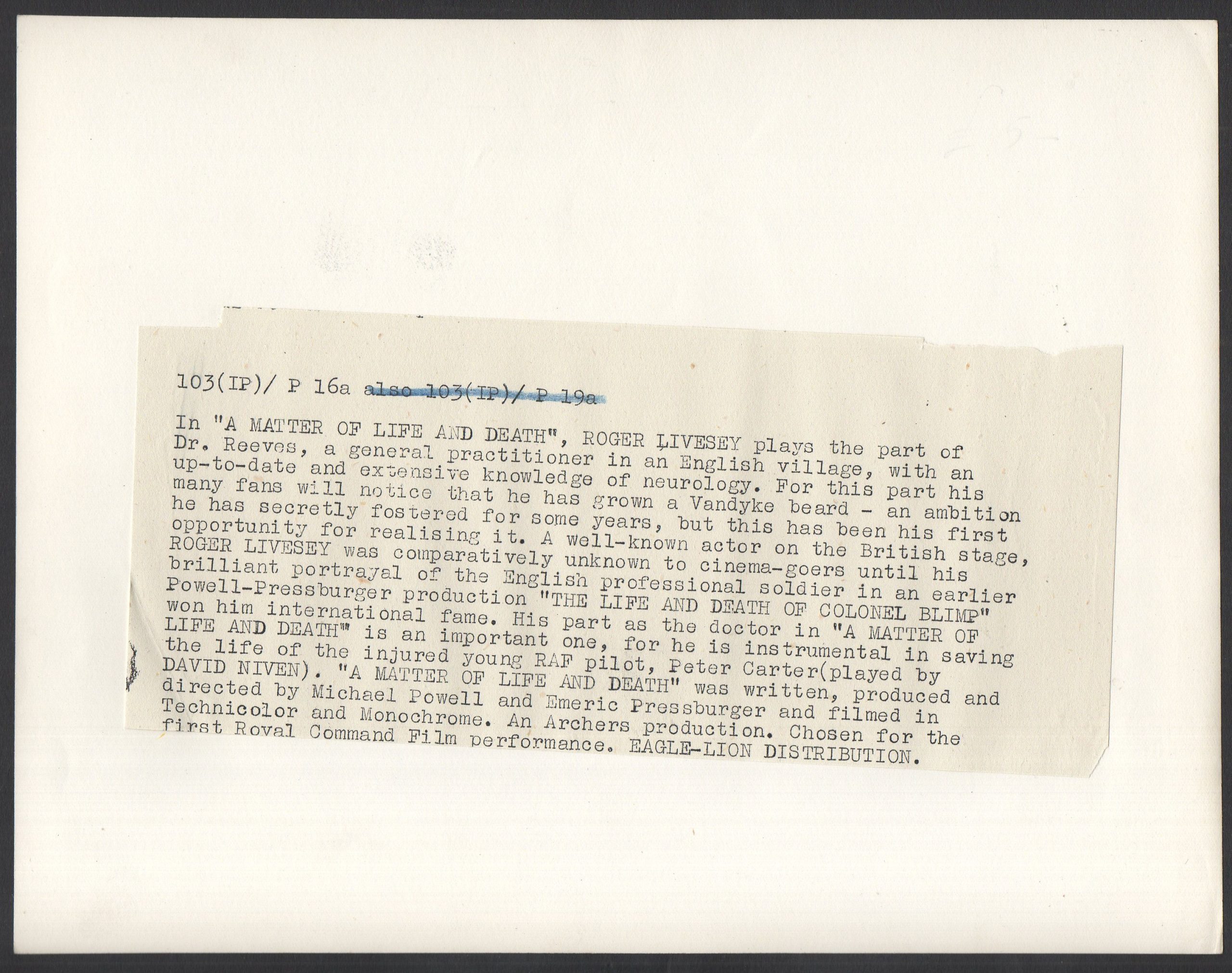 MATTER OF LIFE AND DEATH - Image 2