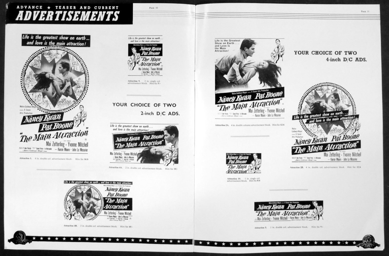 MAIN ATTRACTION Rare Film Posters