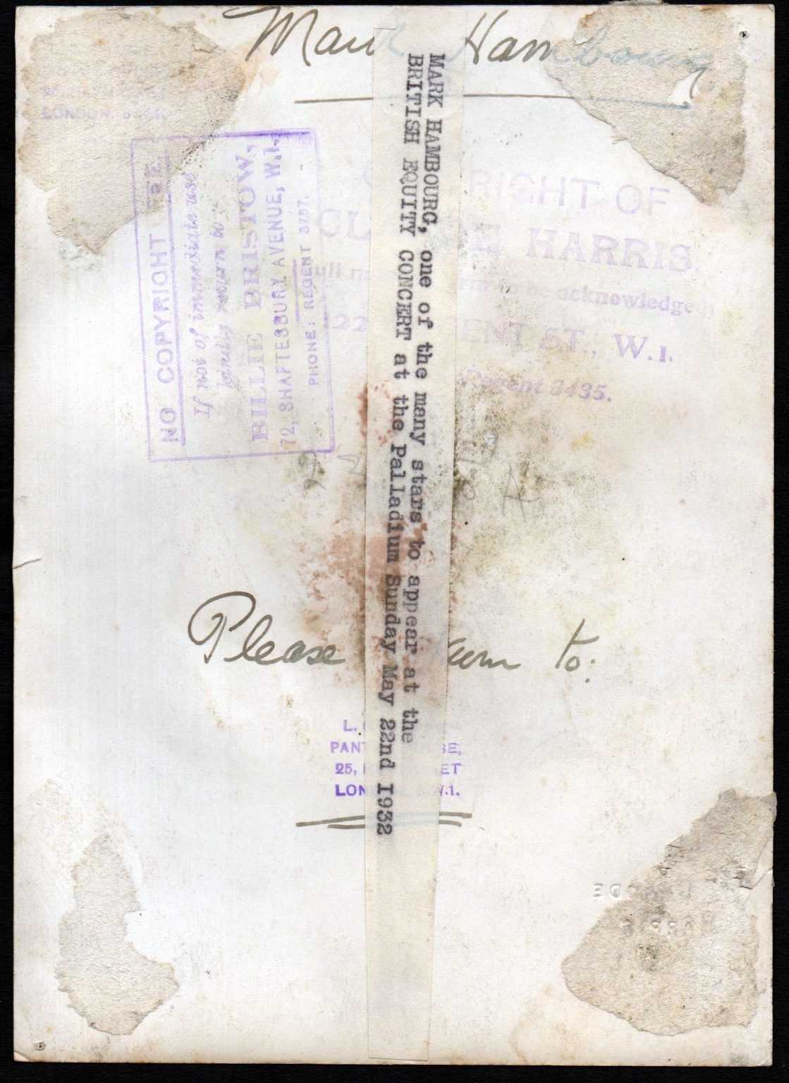 MARK HAMBOURG Rare Film Posters