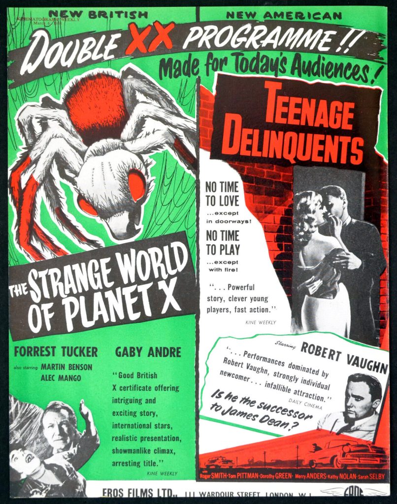 STRANGE WORLD OF PLANET X + TEENAGE DELINQUENTS | Rare Film Posters