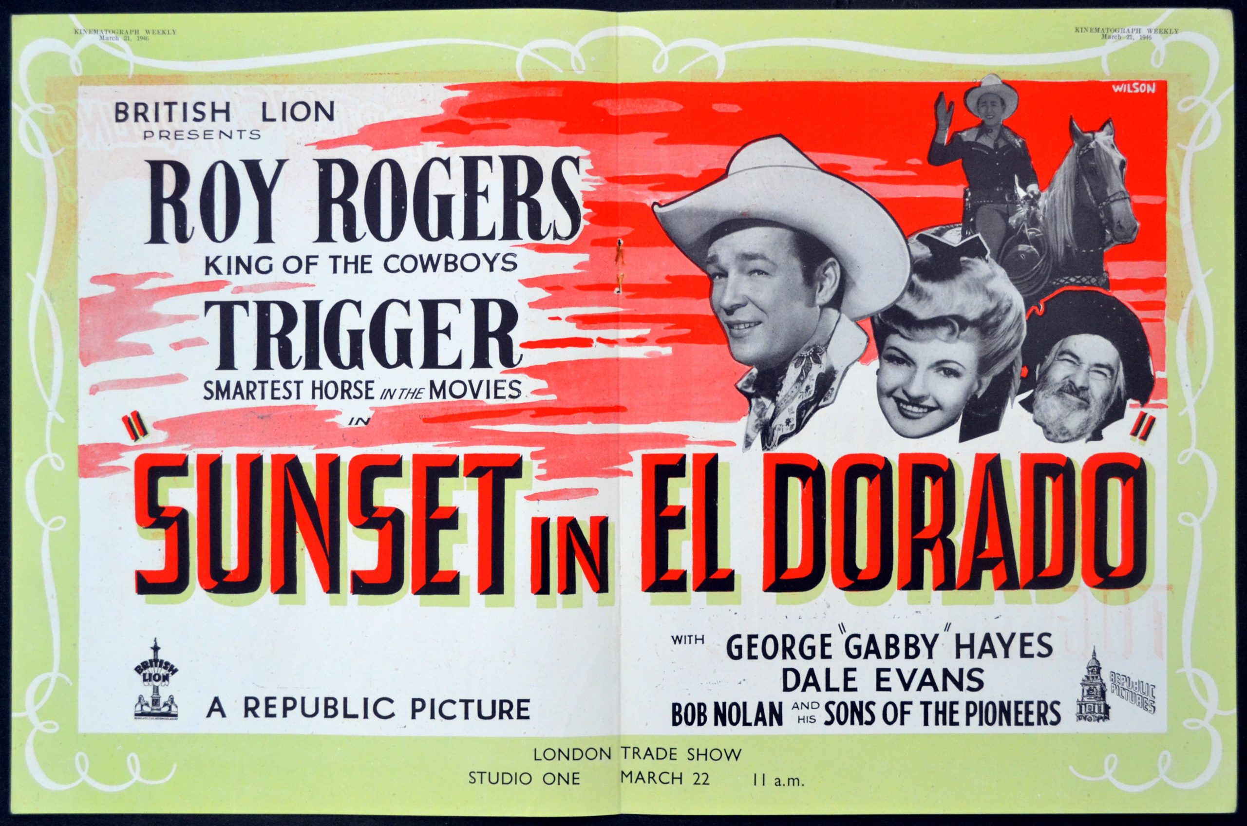 SUNSET IN EL DORADO | Rare Film Posters