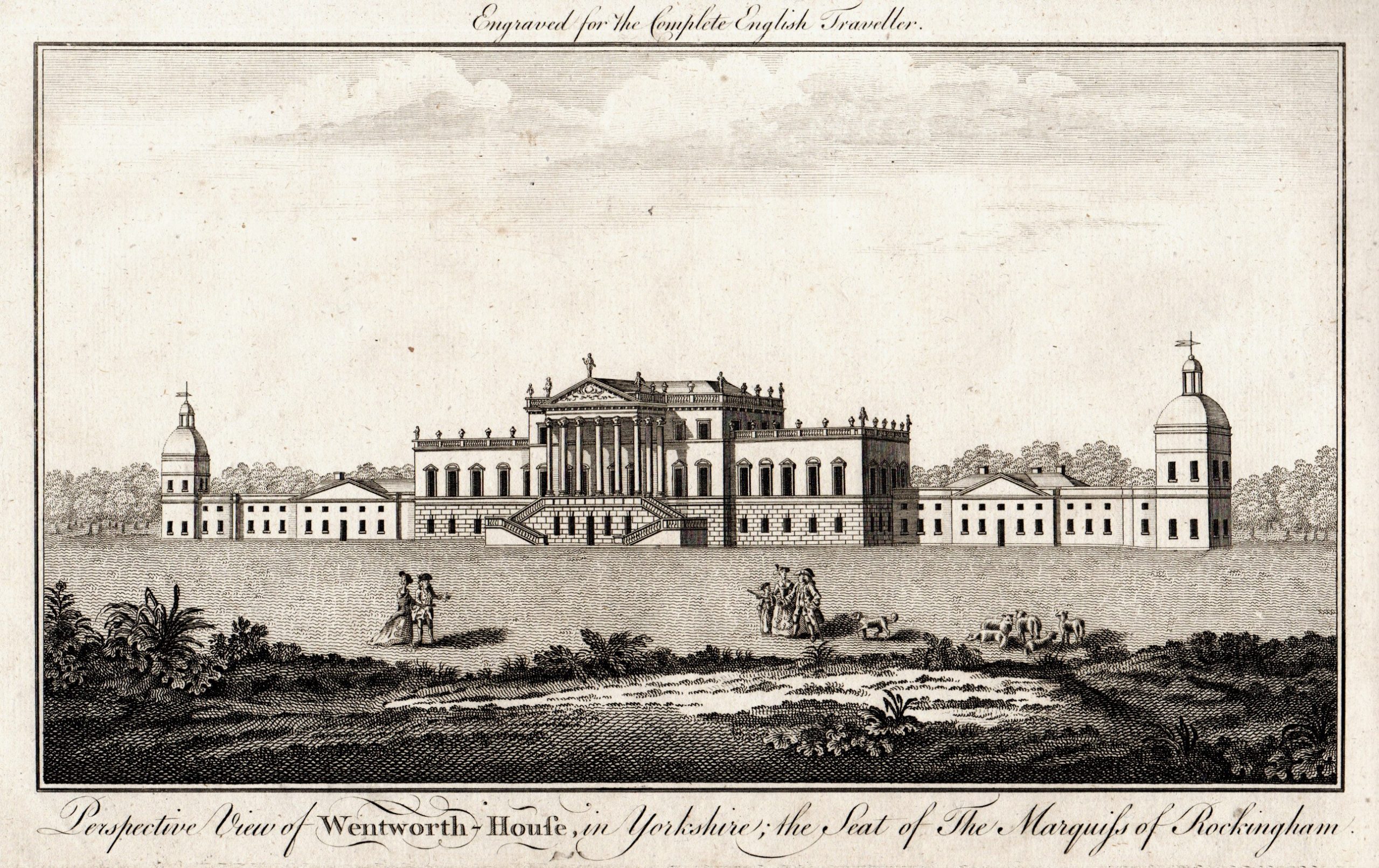 PERSPECTIVE VIEW OF WENTWORTH HOUSE, IN YORKSHIRE